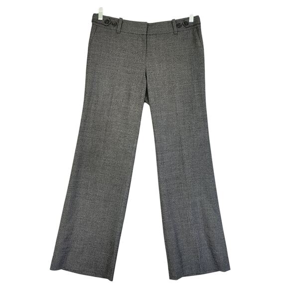 Ann Taylor Pants - Ann Taylor Womens Wool Blend Dress Pants Slacks Size 8 Gray Wide Leg Career Work